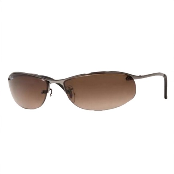Ray Ban RB3179 004/13 Top Bar Oval Wrap Sunglasses Made Italy Unisex